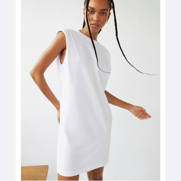 𝅺ARITZIA Babaton Sleeveless, Crew-Neck Dress with Shoulder Pads Size S - Picture 2 of 11